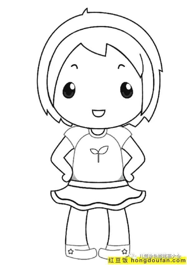 简单又漂亮的花绘画（如何为孩子画一个女孩）