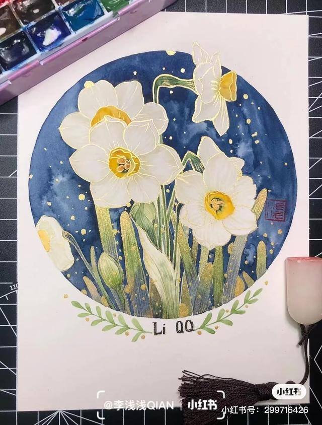 花朵怎么画最漂亮（中国风水彩花卉插画｜李浅浅qian）
