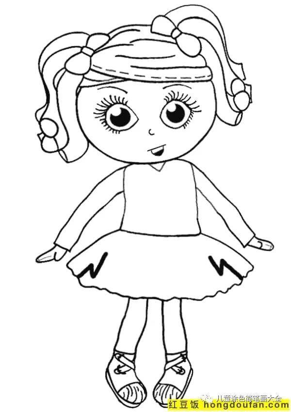 简单又漂亮的花绘画（如何为孩子画一个女孩）