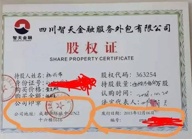 智天投10000能挣多少钱（股权证真的还是假的？）