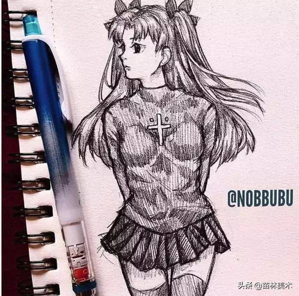 动漫图片绘画（超适合12岁以上学习的素描动漫人物）