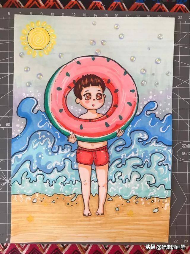 防溺水绘画简单又漂亮（防溺水安全宣传画）