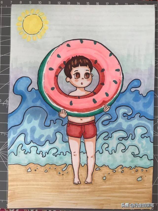 防溺水绘画简单又漂亮（防溺水安全宣传画）