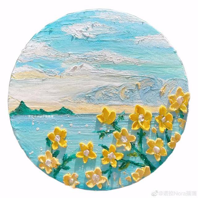 简单又好看的油画棒画（春天的故宫美景，你见过吗？）