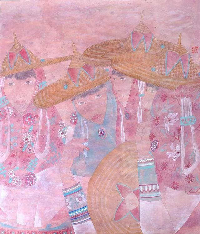 红色绘画作品（李敏的绘画作品赏析）
