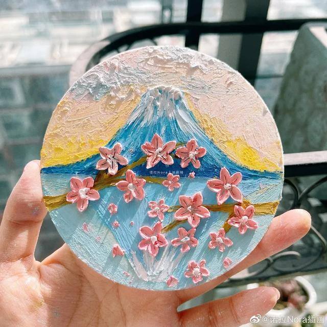 简单又好看的油画棒画（春天的故宫美景，你见过吗？）