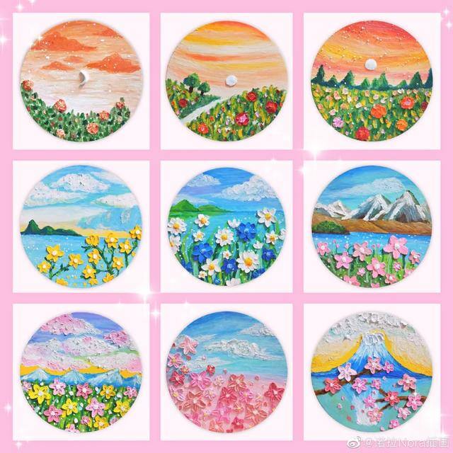 简单又好看的油画棒画（春天的故宫美景，你见过吗？）