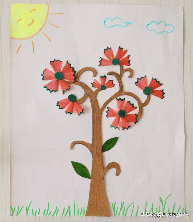 用废品做手工（幼儿园手工：废纸粘贴画）