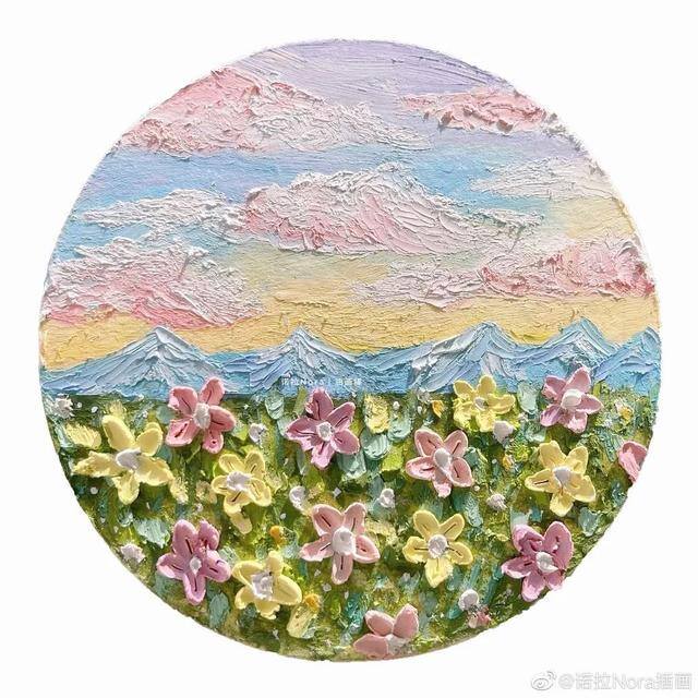 简单又好看的油画棒画（春天的故宫美景，你见过吗？）