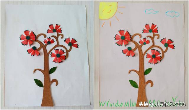 用废品做手工（幼儿园手工：废纸粘贴画）