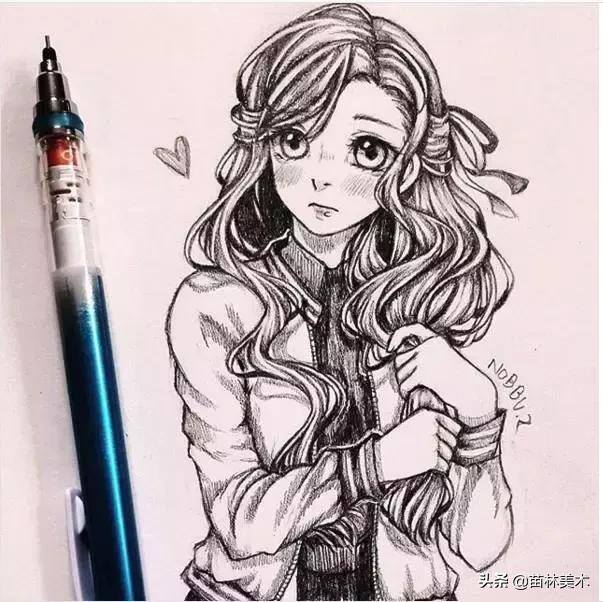 动漫图片绘画（超适合12岁以上学习的素描动漫人物）