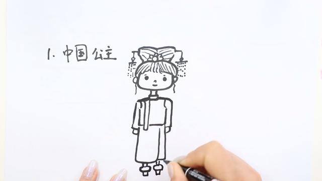公主怎么画简单又漂亮（中国公主、卡通公主、卡通公主的画法）