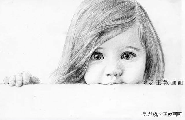 3-6岁儿童画画大全简单漂亮（素描小女孩的使用工具）