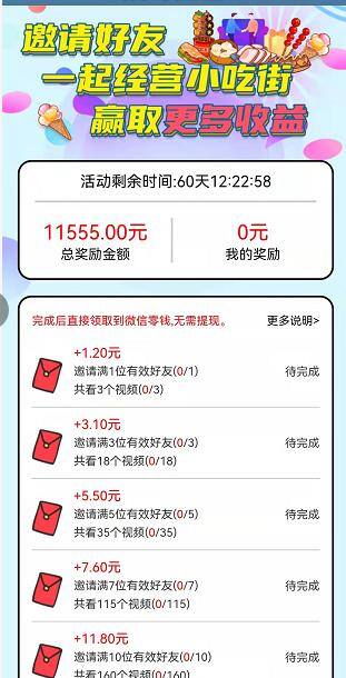 能赚钱的软件一天赚10元的游戏（我的小吃街提现靠谱吗？）