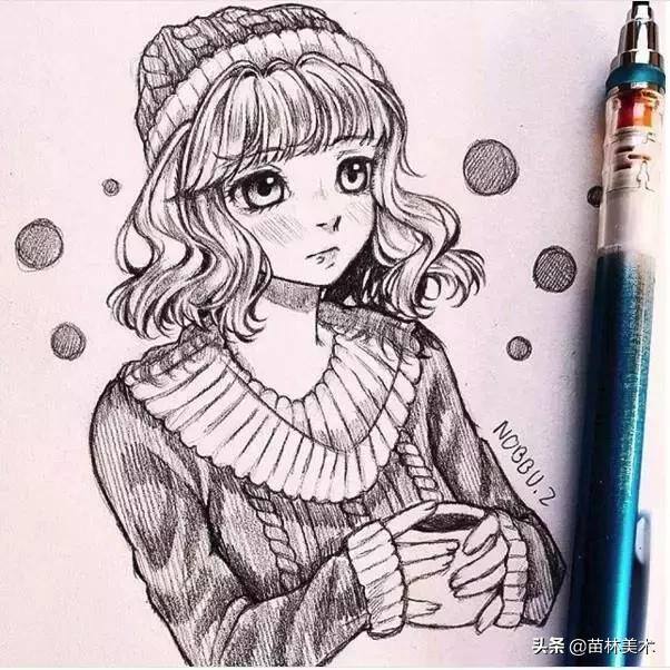 动漫图片绘画（超适合12岁以上学习的素描动漫人物）