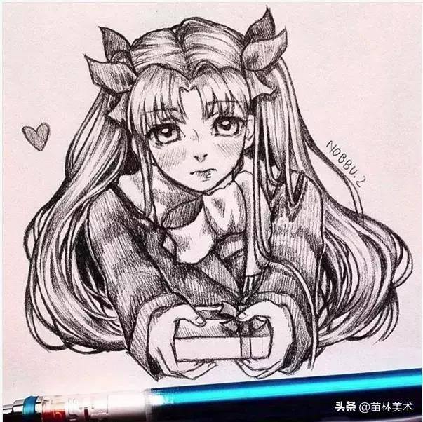 动漫图片绘画（超适合12岁以上学习的素描动漫人物）