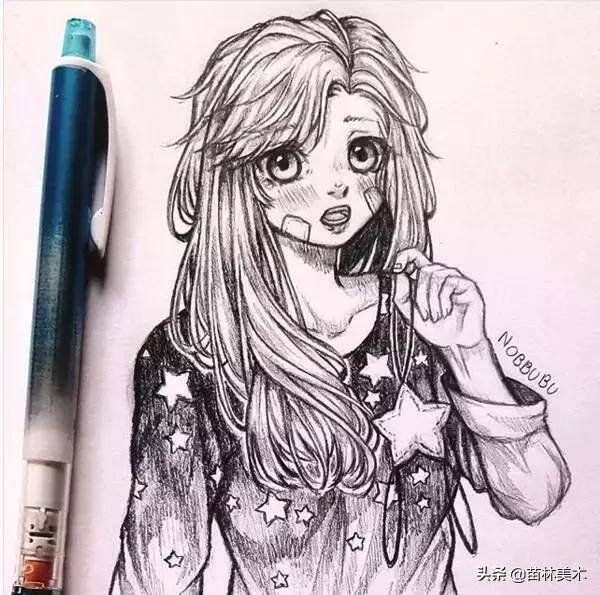 动漫图片绘画（超适合12岁以上学习的素描动漫人物）