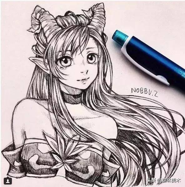 动漫图片绘画（超适合12岁以上学习的素描动漫人物）