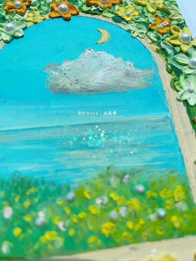 简单又好看的油画棒画（春天的故宫美景，你见过吗？）