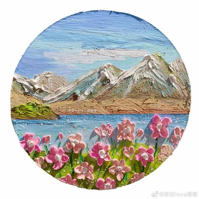 简单又好看的油画棒画（春天的故宫美景，你见过吗？）
