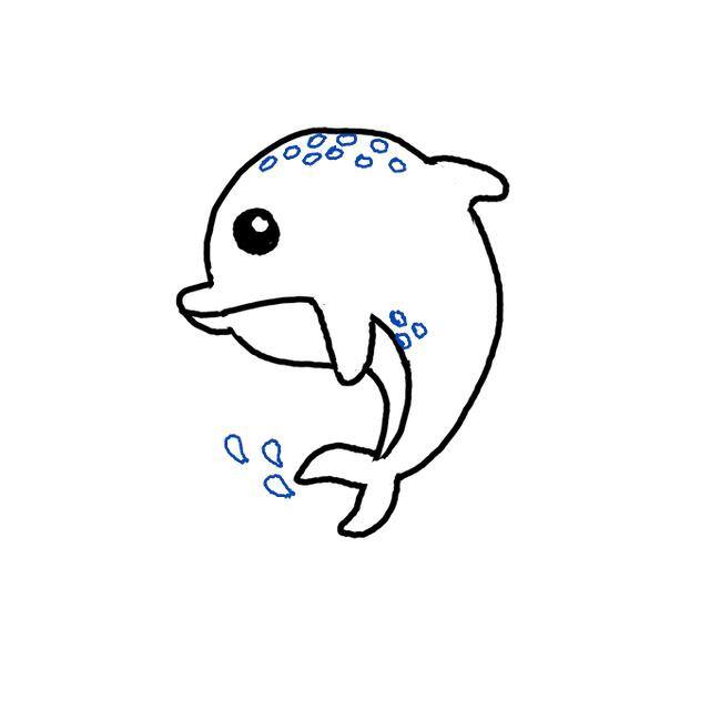 海豚怎么画又简单又漂亮（海豚简笔画教程）