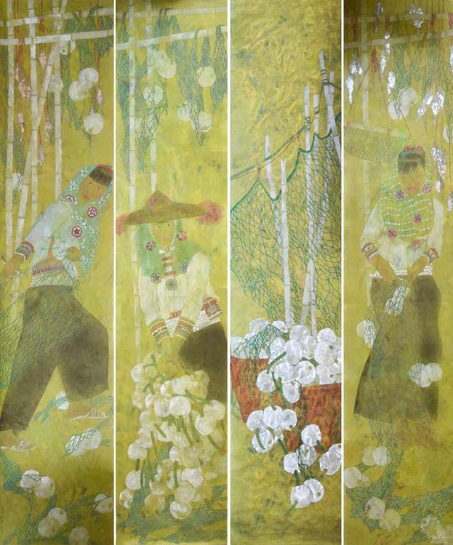 红色绘画作品（李敏的绘画作品赏析）