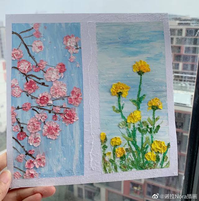 简单又好看的油画棒画（春天的故宫美景，你见过吗？）