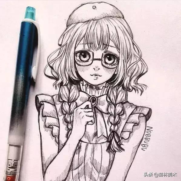 动漫图片绘画（超适合12岁以上学习的素描动漫人物）