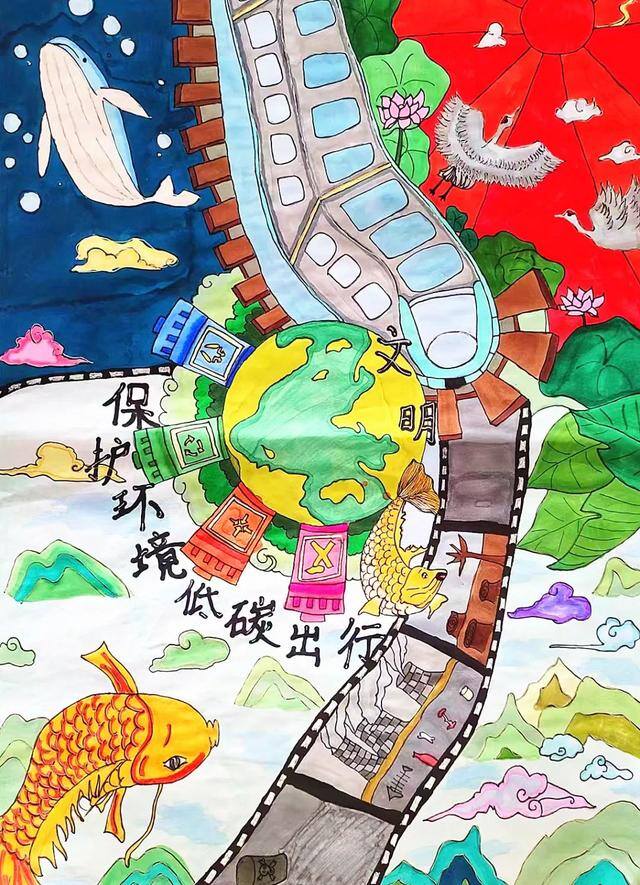 环保儿童画（全市中小学生环保绘画大赛作品赏析）