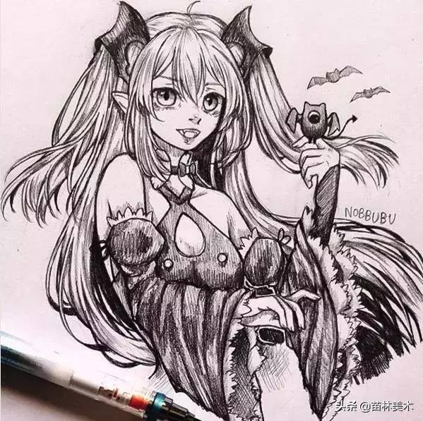 动漫图片绘画（超适合12岁以上学习的素描动漫人物）