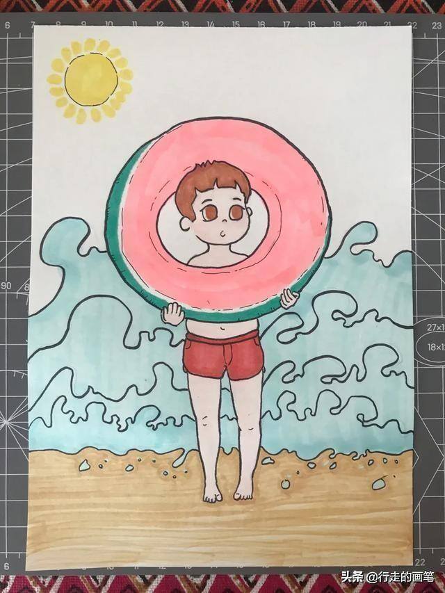 防溺水绘画简单又漂亮（防溺水安全宣传画）