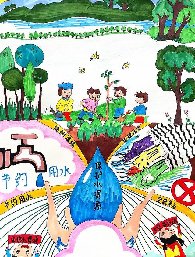 环保儿童画（全市中小学生环保绘画大赛作品赏析）