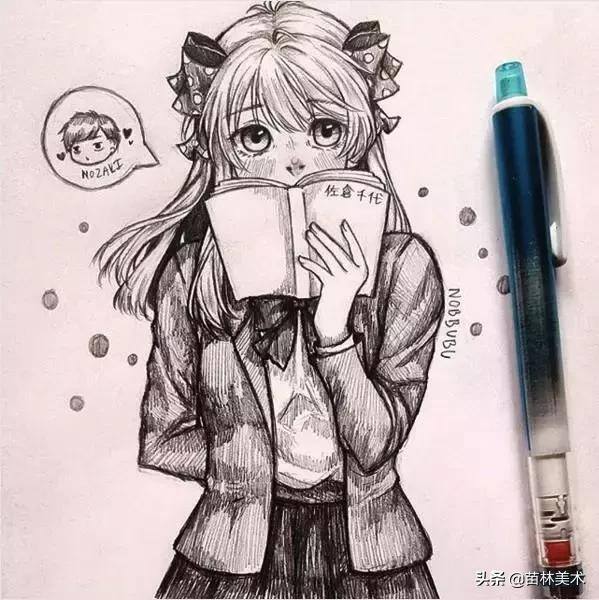 动漫图片绘画（超适合12岁以上学习的素描动漫人物）