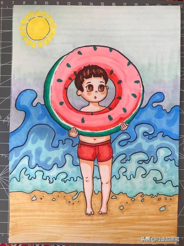 防溺水绘画简单又漂亮（防溺水安全宣传画）