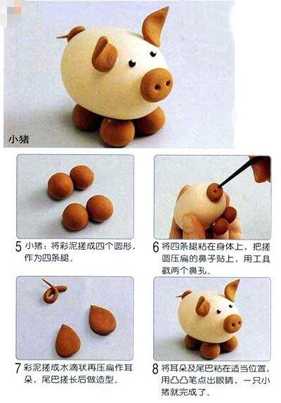 手工粘土制作大全图片（简单又好玩的粘土手工，孩子一看就会，一学就能成哦）