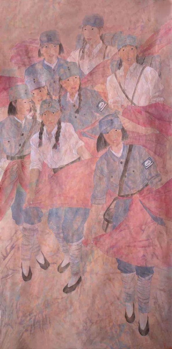 红色绘画作品（李敏的绘画作品赏析）