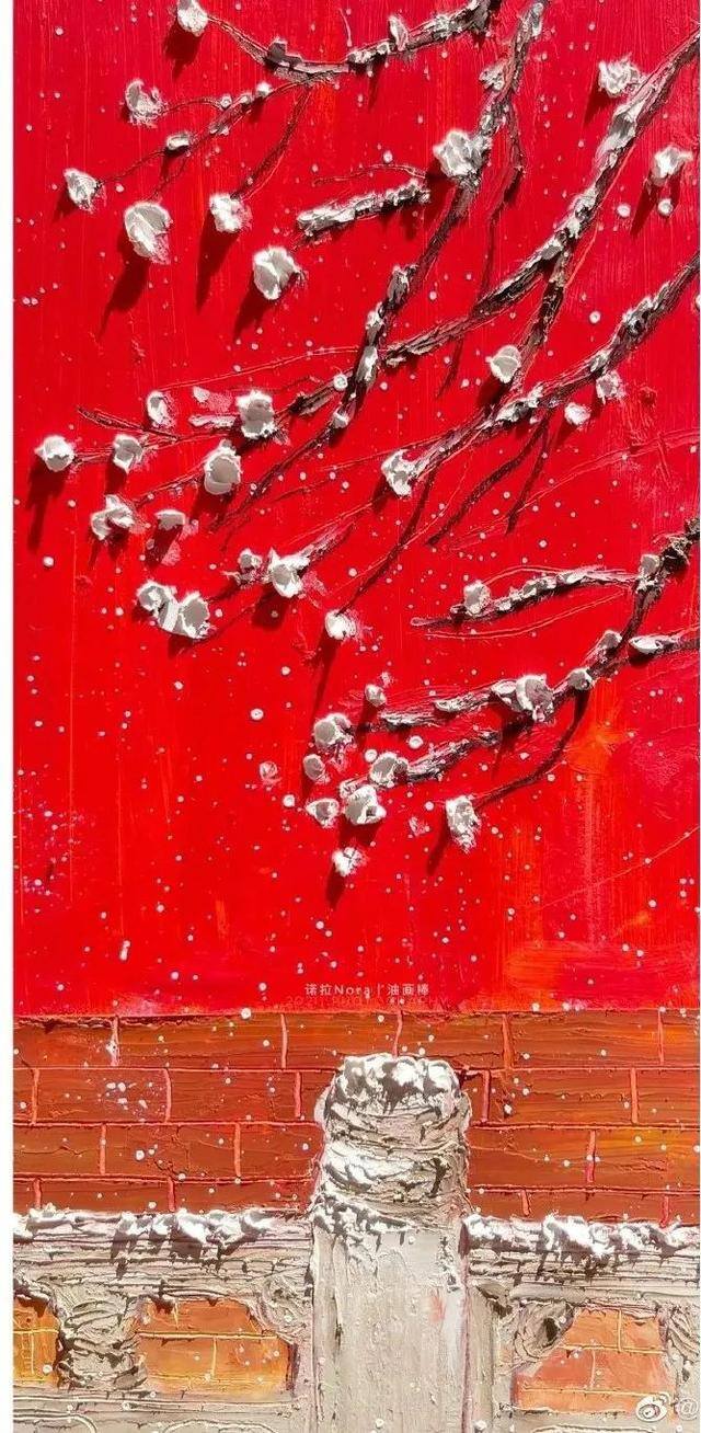 简单又好看的油画棒画（春天的故宫美景，你见过吗？）