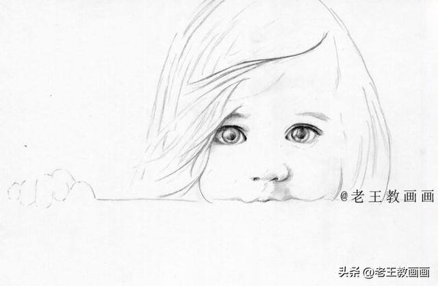 3-6岁儿童画画大全简单漂亮（素描小女孩的使用工具）