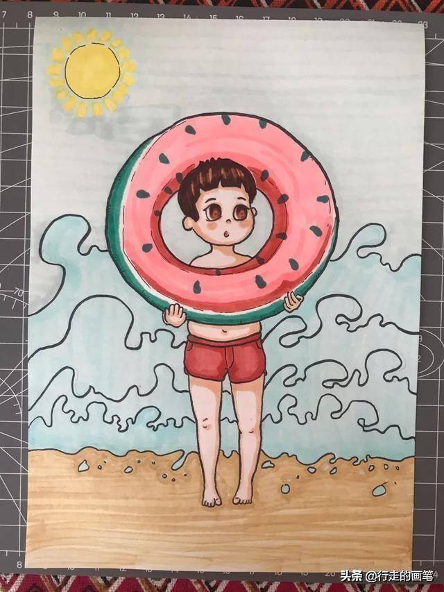 防溺水绘画简单又漂亮（防溺水安全宣传画）