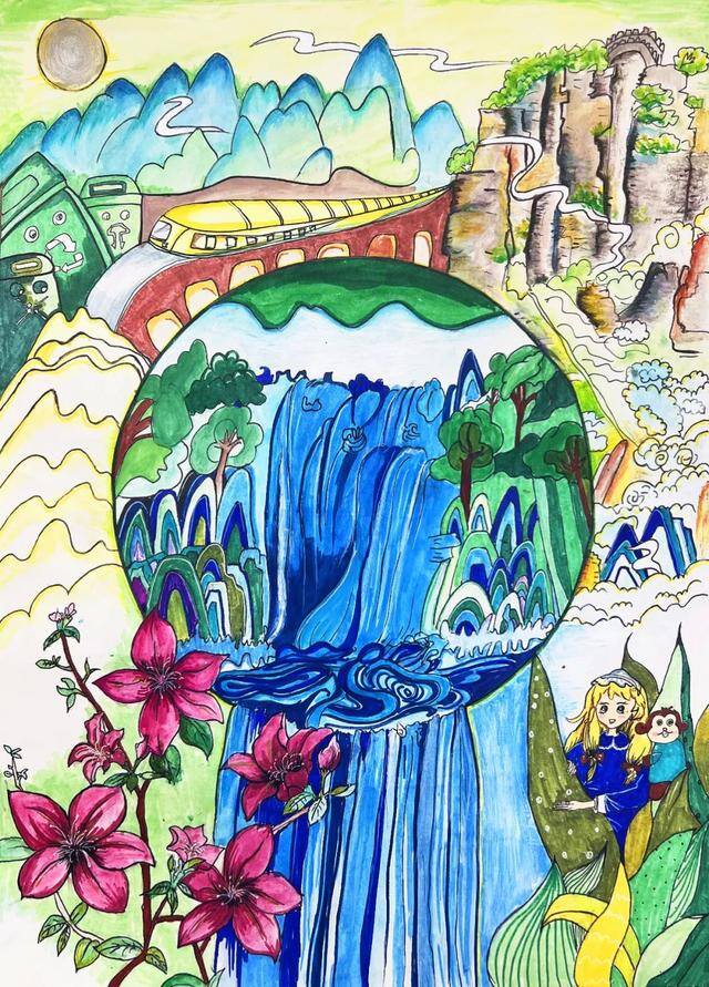 环保儿童画（全市中小学生环保绘画大赛作品赏析）