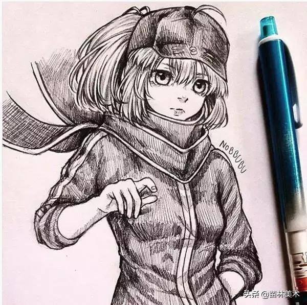 动漫图片绘画（超适合12岁以上学习的素描动漫人物）