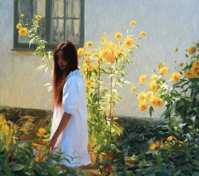 简单又好看的暖色画（放下，是一种释怀）