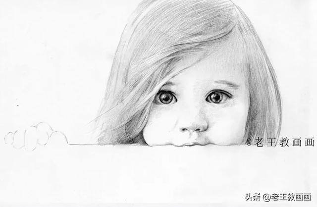 3-6岁儿童画画大全简单漂亮（素描小女孩的使用工具）