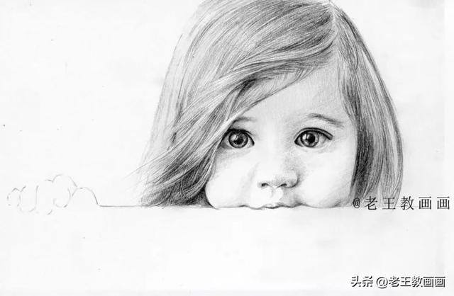 3-6岁儿童画画大全简单漂亮（素描小女孩的使用工具）