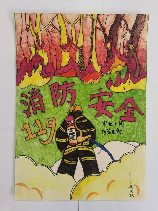 三年级绘画简单又好看（“我是小小消防员”消防绘画征集活动圆满落幕！）