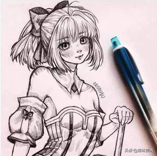 动漫图片绘画（超适合12岁以上学习的素描动漫人物）