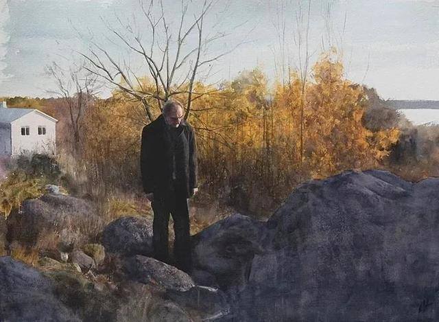简单又好看的暖色画（放下，是一种释怀）