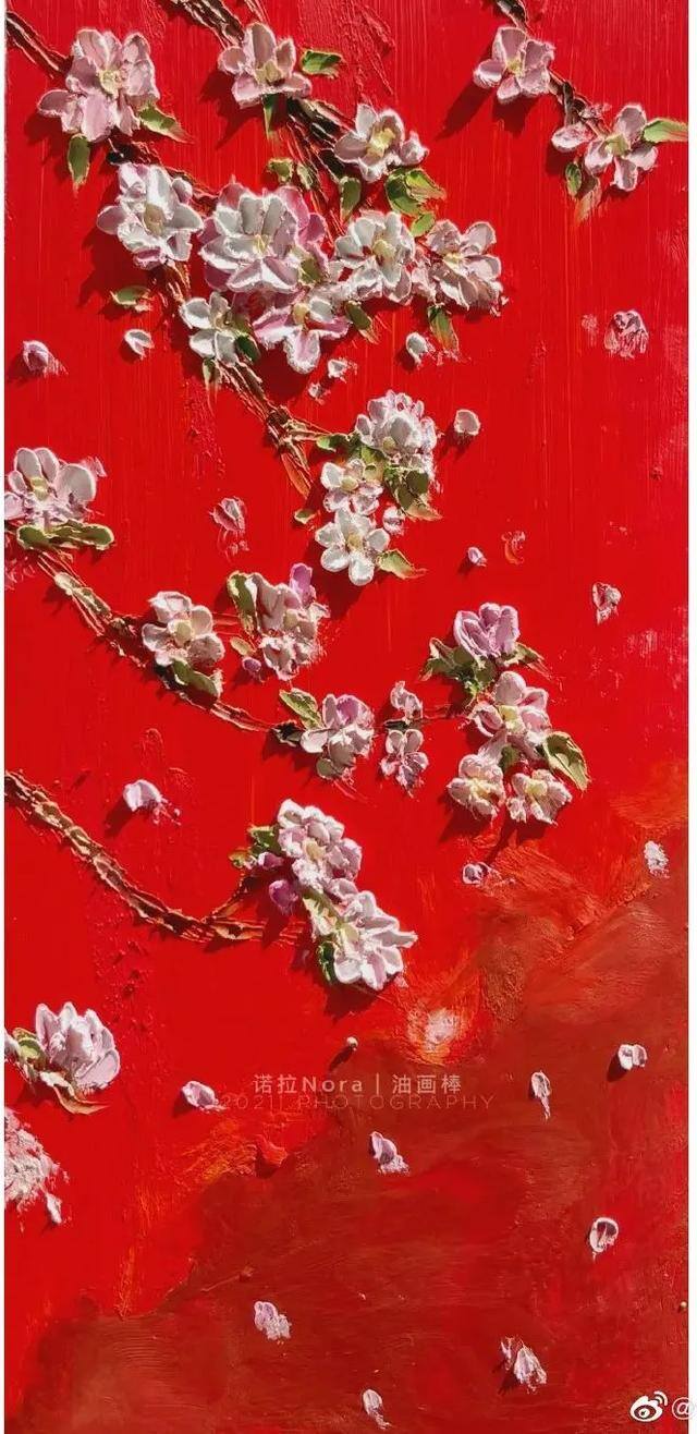 简单又好看的油画棒画（春天的故宫美景，你见过吗？）