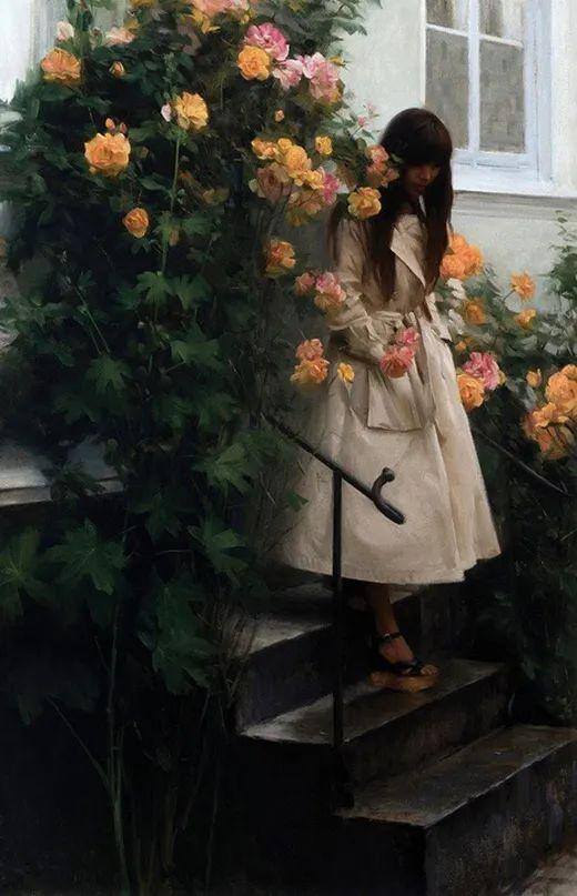 简单又好看的暖色画（放下，是一种释怀）