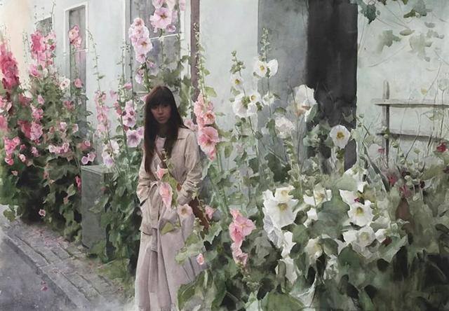 简单又好看的暖色画（放下，是一种释怀）